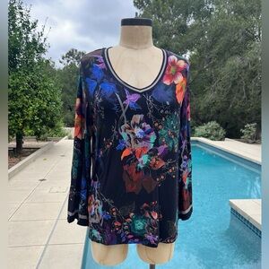 Johnny Was Los Angeles "The Janie"  flare sleeve blouse - size S